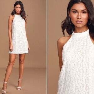 LULUS Bachelorette Engagement Bridal Shower Honeymoon Brunch Swing Mini Dress